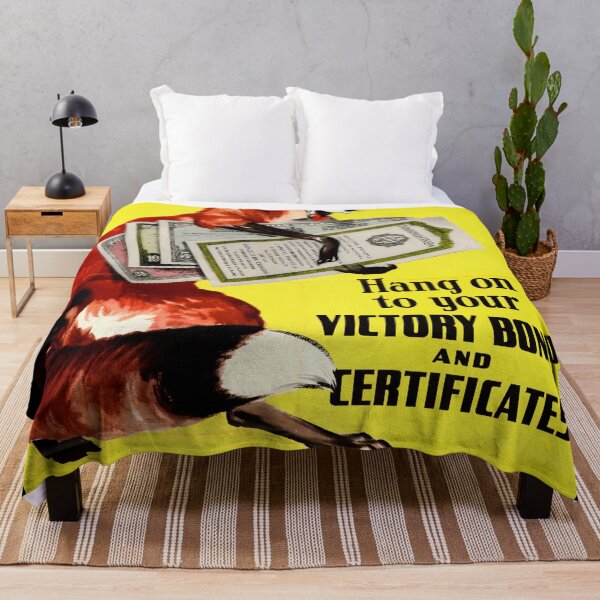 Item preview, Vintage WWII Propaganda Poster | Clever Fox Art | Canadian Victory Bonds & Certificates | Bold Retro Wall Decor designed and sold by artofuniverse.