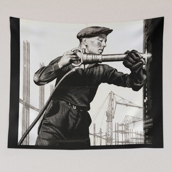 Item preview, WWII Propaganda Poster | Every Rivet a Bullet Art Print | Industrial Labor & War Effort | Speed the Ships Motivational Wall Art designed and sold by artofuniverse.