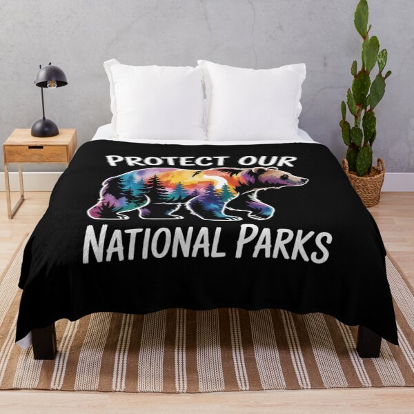 Item preview, Protejamos nuestros parques nacionales Smokey Resist Bear Forest Outdoor designed and sold by GGrizeldaRivas.