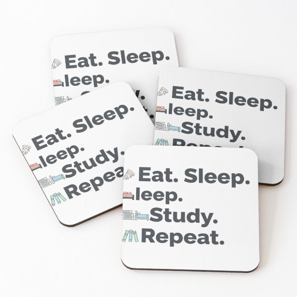 Item preview, Eat. Sleep. Study. Repeat. – Funny Student Routine Quote designed and sold by Amr Darwish Graphic designer.