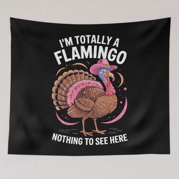 Item preview, Flamingo Funny Turkey Thanksgiving designed and sold by Turbotine.