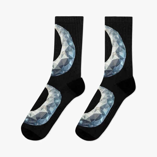 Item preview, MOONLIT SOUL – Geometric Crystal Crescent Moon Design designed and sold by InFrameVision.