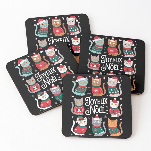 Item preview, French Cats Christmas Holiday Xmas designed and sold by Turbotine.