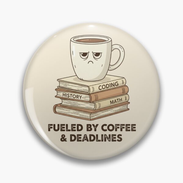 Item preview, Fueled By Coffee & Deadlines – Funny Student & Work Life Design designed and sold by Amr Darwish Graphic designer.
