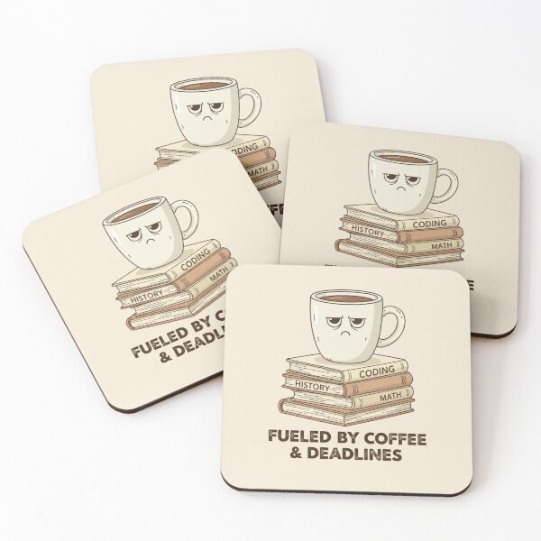 Item preview, Fueled By Coffee & Deadlines – Funny Student & Work Life Design designed and sold by Amr Darwish Graphic designer.