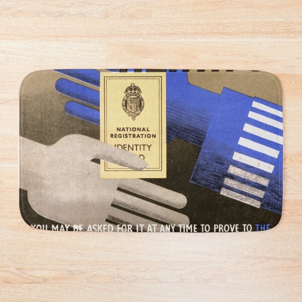 Item preview, Vintage WWII Poster | UK Identity Card Reminder | Wartime Propaganda Art | Historical British Homefront Poster designed and sold by artofuniverse.