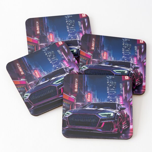 Item preview, Compact Performance Sedan Cruising Neon Streets By Night designed and sold by RevUpDesign.