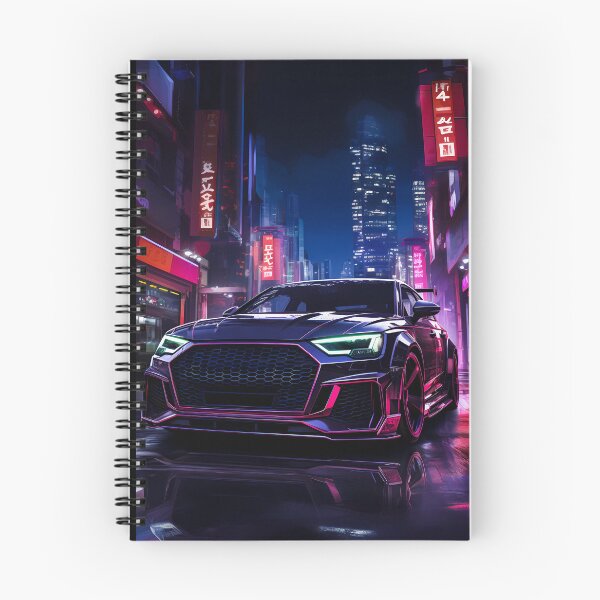 Item preview, Compact Performance Sedan Cruising Neon Streets By Night designed and sold by RevUpDesign.