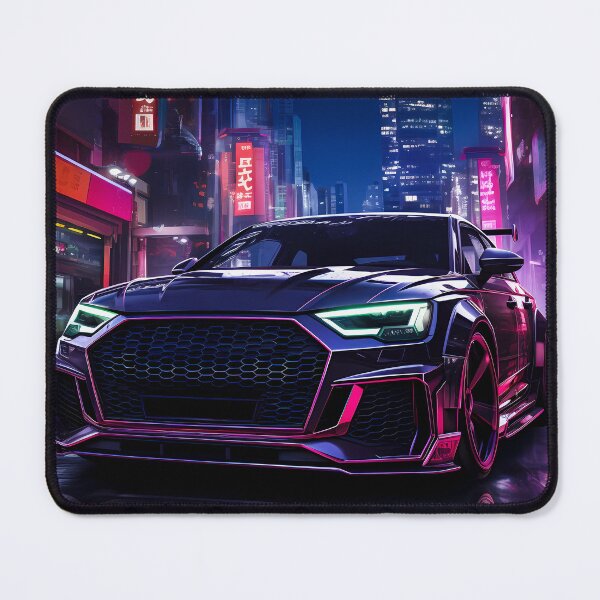 Item preview, Compact Performance Sedan Cruising Neon Streets By Night designed and sold by RevUpDesign.