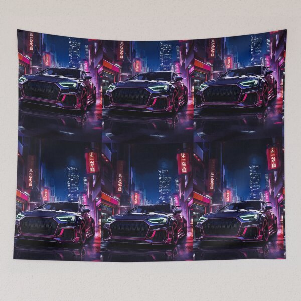 Item preview, Compact Performance Sedan Cruising Neon Streets By Night designed and sold by RevUpDesign.