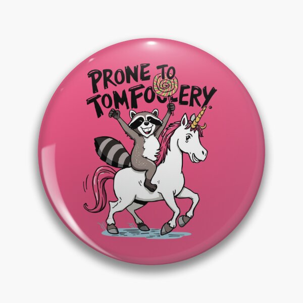 Item preview, Prone to Tomfoolery – Mischievous Raccoon Riding Unicorn Design designed and sold by Design Delinquent.
