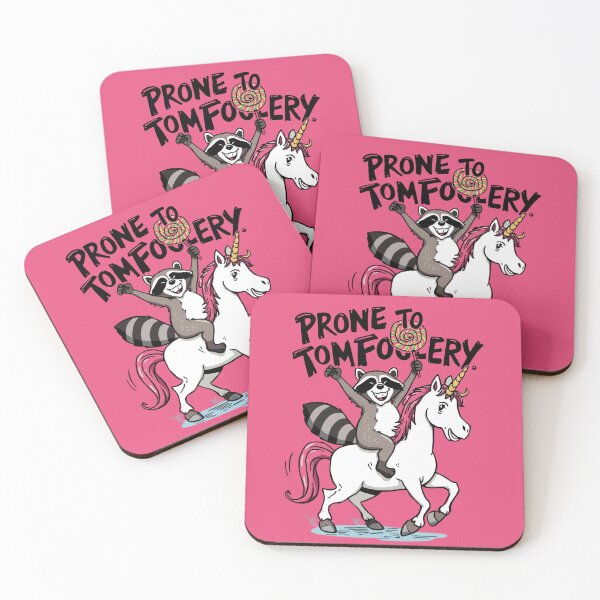 Item preview, Prone to Tomfoolery – Mischievous Raccoon Riding Unicorn Design designed and sold by Design Delinquent.