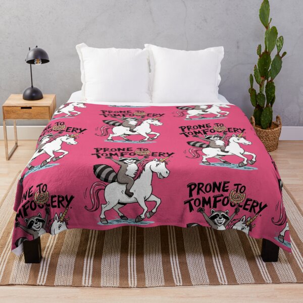 Item preview, Prone to Tomfoolery – Mischievous Raccoon Riding Unicorn Design designed and sold by Design Delinquent.
