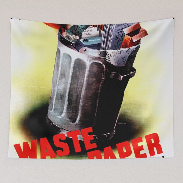 Item preview, Vintage WWII Recycling Poster | Bold Typography & Propaganda Art | Historical War Effort Artifact | 1940s Home Decor designed and sold by artofuniverse.