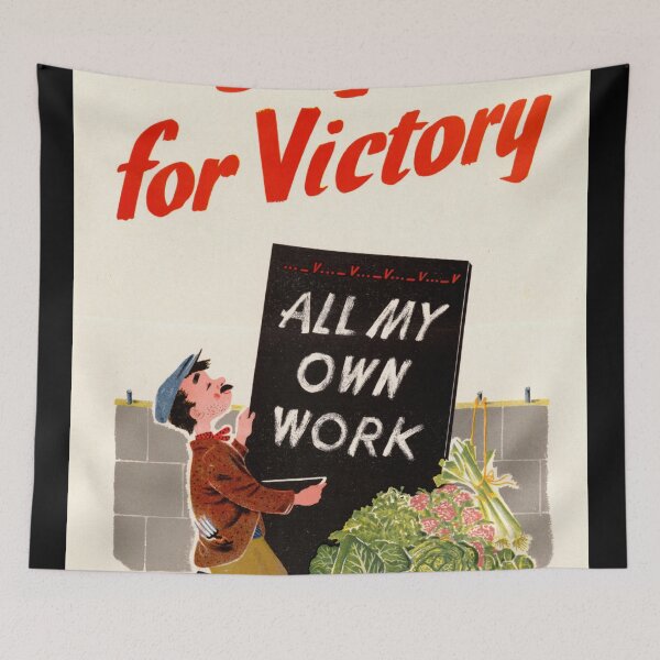 Item preview, Vintage British WWII Propaganda Poster | Dig for Victory Campaign Art | Grow Your Own Food & Boost Morale | Historical Wall Decor designed and sold by artofuniverse.