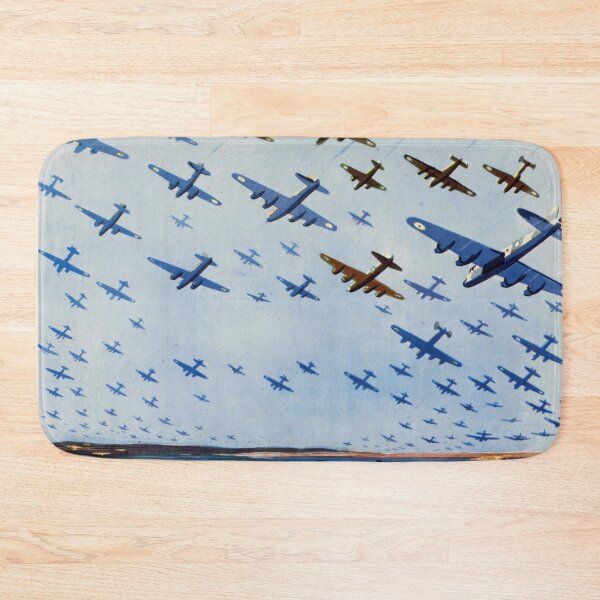 Item preview, Vintage WWII Propaganda Poster | British RAF Bombers in Formation | Patriotic Wartime Art | Historical Military Print & Decor designed and sold by artofuniverse.