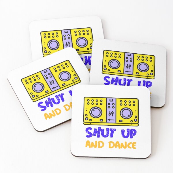 Item preview, Shut Up and Dance – DJ Mixer Design for Music Lovers and Party Enthusiasts designed and sold by Ani-24.