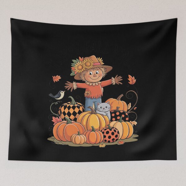 Item preview, Scarecrow Happy Fall Y'all Pumpkin Thanksgiving Halloween  designed and sold by GGrizeldaRivas.