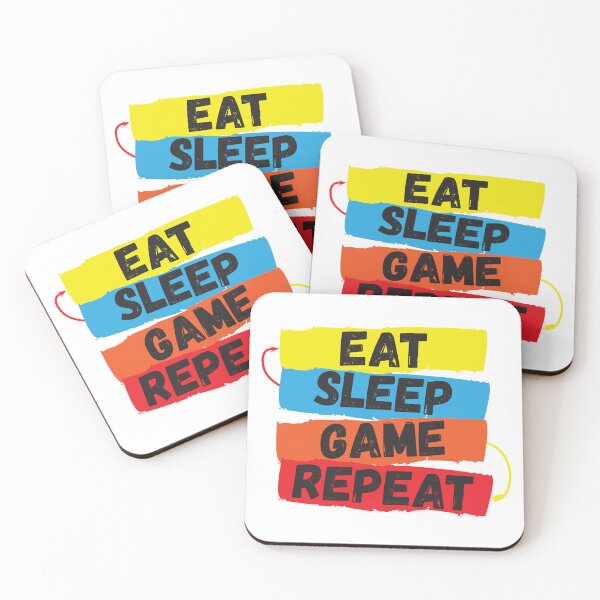 Item preview, Eat Sleep Game Repeat Colorful Gaming Design designed and sold by ArtLabCreations.