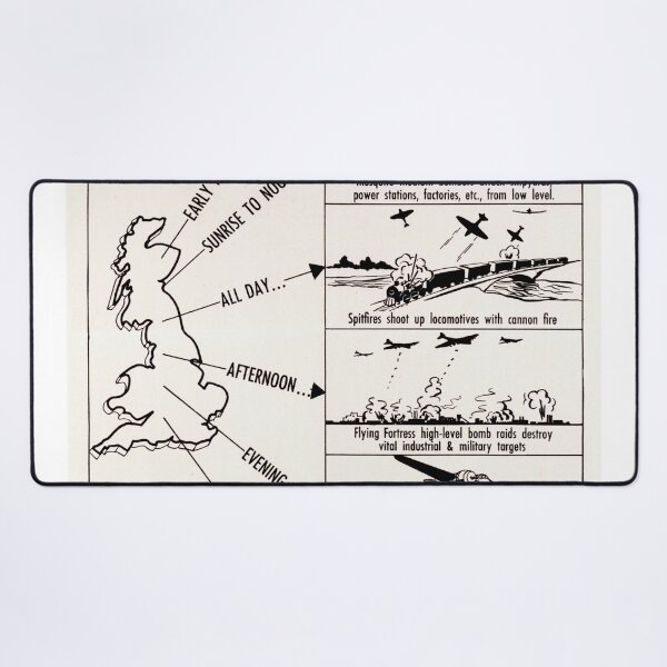 Item preview, WWII British Propaganda Poster | Round-the-Clock Bombing Strategy | Allied Air Power | Historical Aviation Art Print designed and sold by artofuniverse.