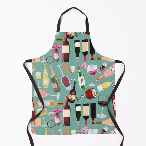 Item preview, Teal Wine Lover Pattern – Red & White Wine Bottles, Glasses & Rosé Aesthetic | Cozy Vineyard Seamless Design for Gifts, Stickers & Home Decor designed and sold by StudioSamanthaa.