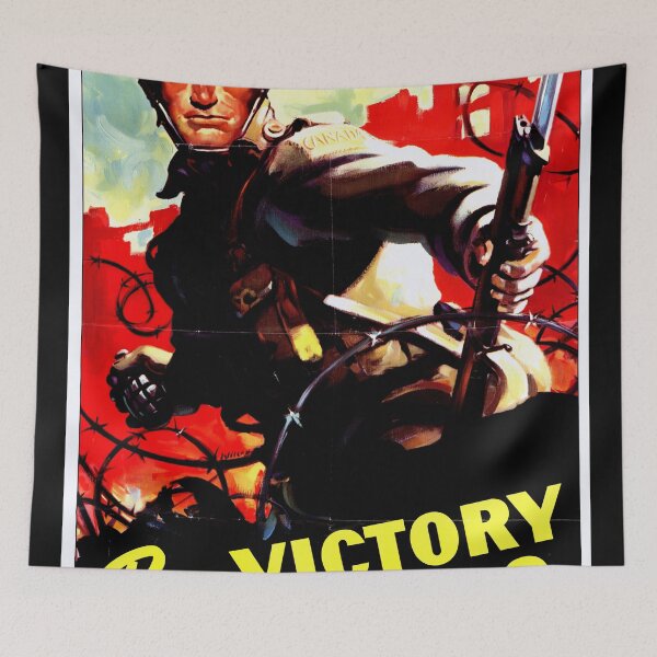 Item preview, Vintage WWII Propaganda Poster | Canadian Soldier Art | Buy Victory Bonds Print | Historical Military Print for Home & Office Decor designed and sold by artofuniverse.