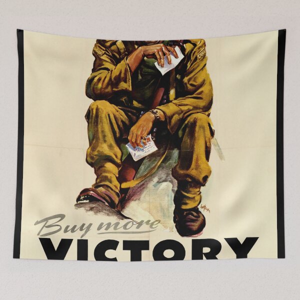 Item preview, Vintage WWII Propaganda Poster | Canadian Soldier | Buy Victory Bonds Art Print | Historical War Era Decor & Home Wall Art designed and sold by artofuniverse.
