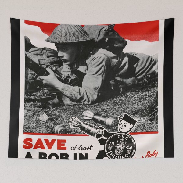 Item preview, Vintage British WWII Propaganda Poster | Invest in War Savings | Support Troops with War Bonds & Boost Morale | Historic Art designed and sold by artofuniverse.