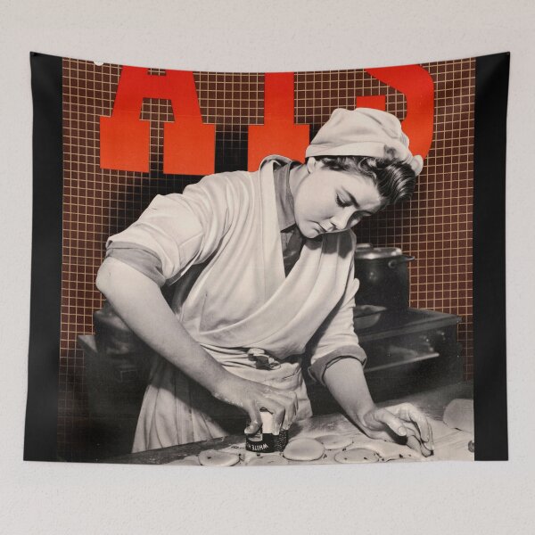 Item preview, WWII Propaganda Poster | Join the ATS | Cook for the Troops | Women's Army | Auxiliary Territorial Service Recruitment Art designed and sold by artofuniverse.