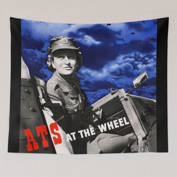 Item preview, Vintage WWII Propaganda Poster | ATS at the Wheel | British Army Women Recruitment Art | Auxiliary Territorial Service designed and sold by artofuniverse.