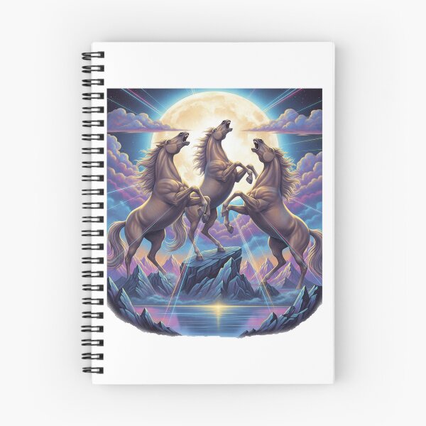 Item preview, Three Horse Moon – Funny Majestic Horses Under Full Moon Meme T-Shirt designed and sold by MinimalMyth.