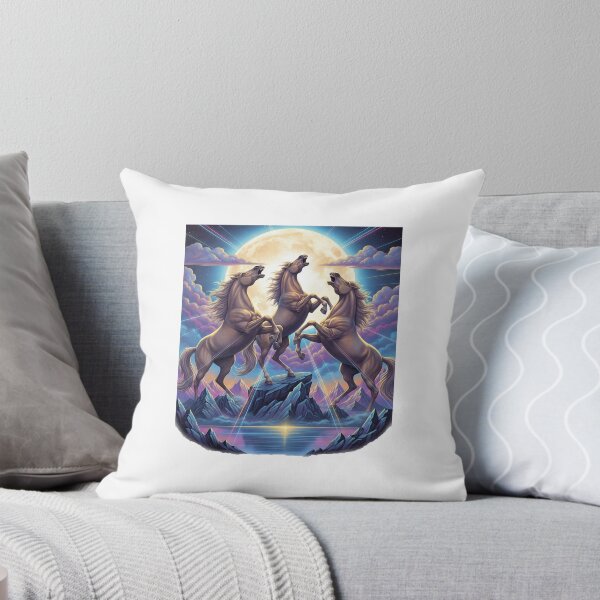 Item preview, Three Horse Moon – Funny Majestic Horses Under Full Moon Meme T-Shirt designed and sold by MinimalMyth.