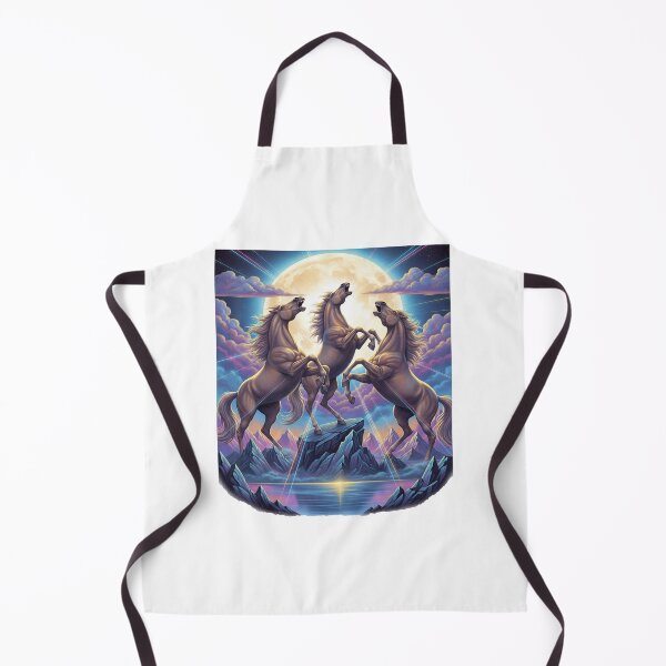 Item preview, Three Horse Moon – Funny Majestic Horses Under Full Moon Meme T-Shirt designed and sold by MinimalMyth.