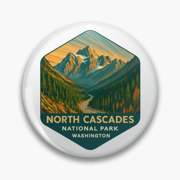 Item preview, North Cascades National Park Retro Sticker designed and sold by Ismeal Von.
