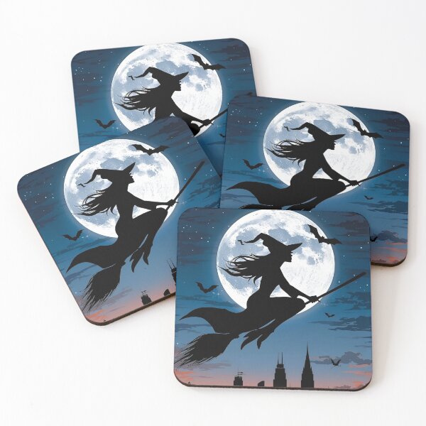 Item preview, Midnight Witch Over Enchanted Skyline designed and sold by ChicTrendz.