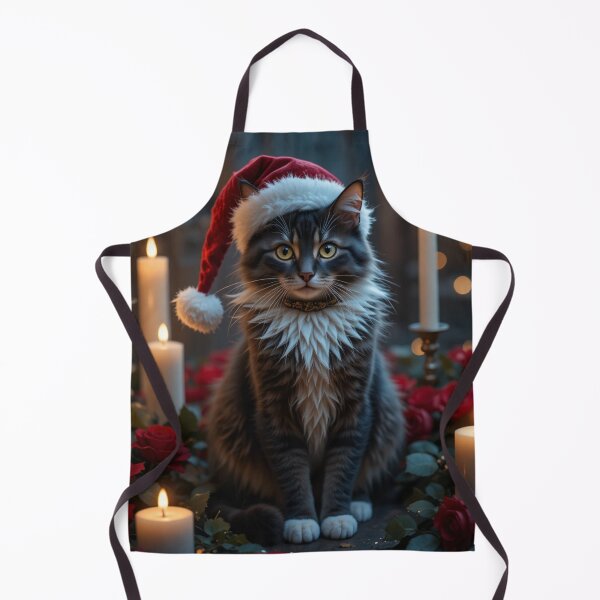 Item preview, Festive Cat with Santa Hat designed and sold by InezPhotography.