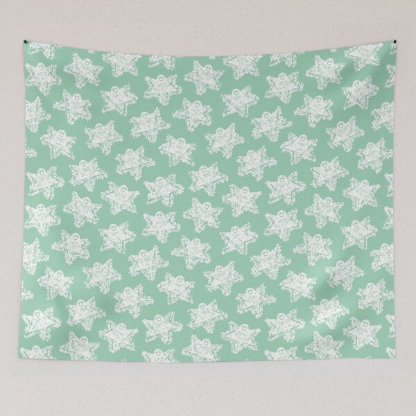 Item preview, Snow Angel Pattern 1 - Peppermint Green designed and sold by Daniel Bevis Design.