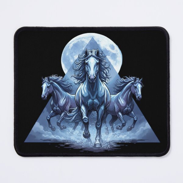 Item preview, Three Horse Moon – Funny Majestic Horses Under Full Moon Meme T-Shirt designed and sold by MinimalMyth.