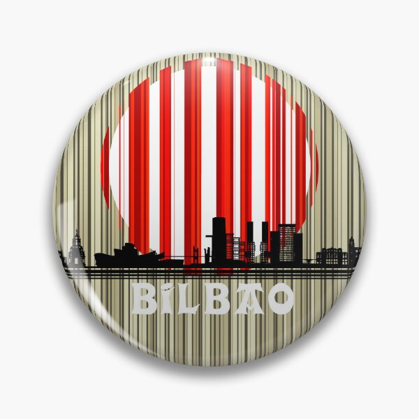 Item preview, SKYLINE of Bilbao circle WITH stripes designed and sold by AlbertoRuiZ.