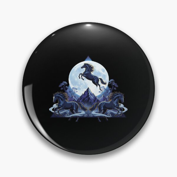 Item preview, Three Horse Moon – Funny Majestic Horses Under Full Moon Meme T-Shirt designed and sold by MinimalMyth.