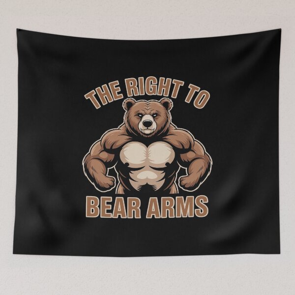 Item preview, The Right to Bear Arms Gym Fitness Bodybuilder Parody  designed and sold by GGrizeldaRivas.