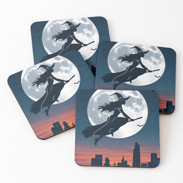 Item preview, Celestial Witch Flight Over City Lights designed and sold by ChicTrendz.