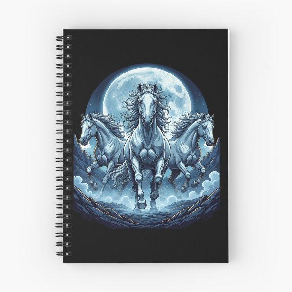 Item preview, Three Horse Moon – Funny Majestic Horses Under Full Moon Meme T-Shirt designed and sold by MinimalMyth.