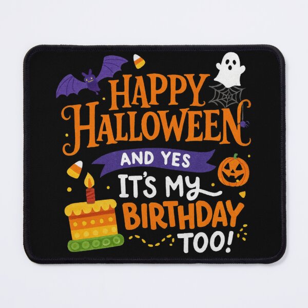 Item preview, Happy Halloween and Yes It's My Birthday – Trick or Treat Cake designed and sold by artcultreone.