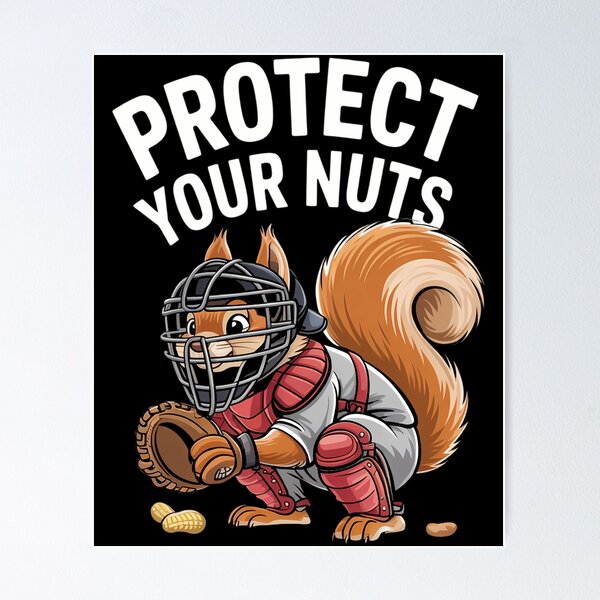 Item preview, Funny Squirrel Lovers Baseball Catcher Animal designed and sold by blueyeeti.