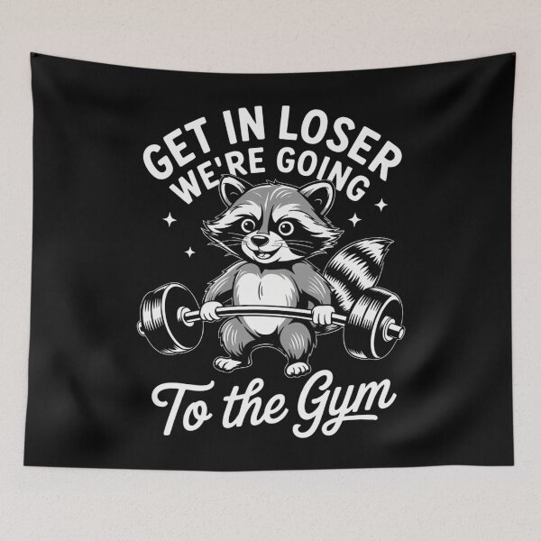 Item preview, Funny Workout Sarcastic Raccoon Gym designed and sold by blueyeeti.