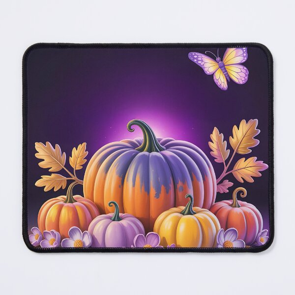 Item preview, Disney-Style Halloween Pumpkin T-shirt – Magical Gold Lettering with Purple Glow Throw Pillow & Blanket designed and sold by ZyxDes.