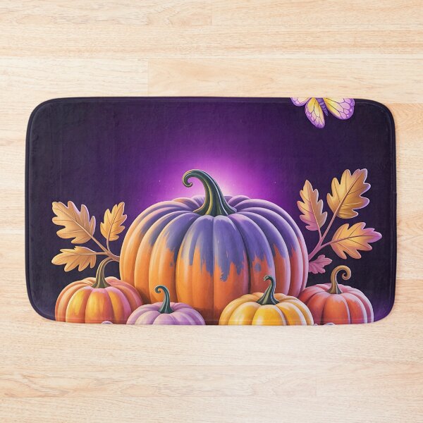Item preview,  Disney-Style Halloween Pumpkin T-shirt – Magical Gold Lettering with Purple Glow Throw Pillow & Blanket designed and sold by ZyxDes.