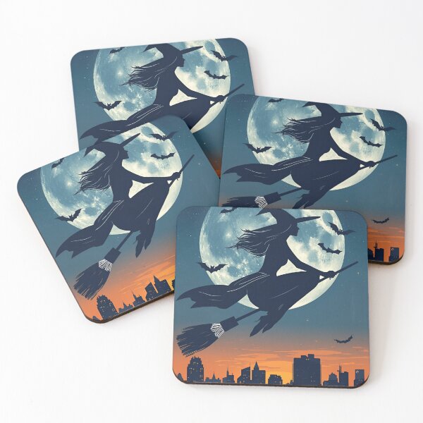 Item preview, Modern Witch Flying Through Twilight designed and sold by ChicTrendz.