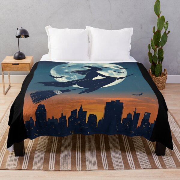 Item preview, Modern Witch Flying Through Twilight designed and sold by ChicTrendz.